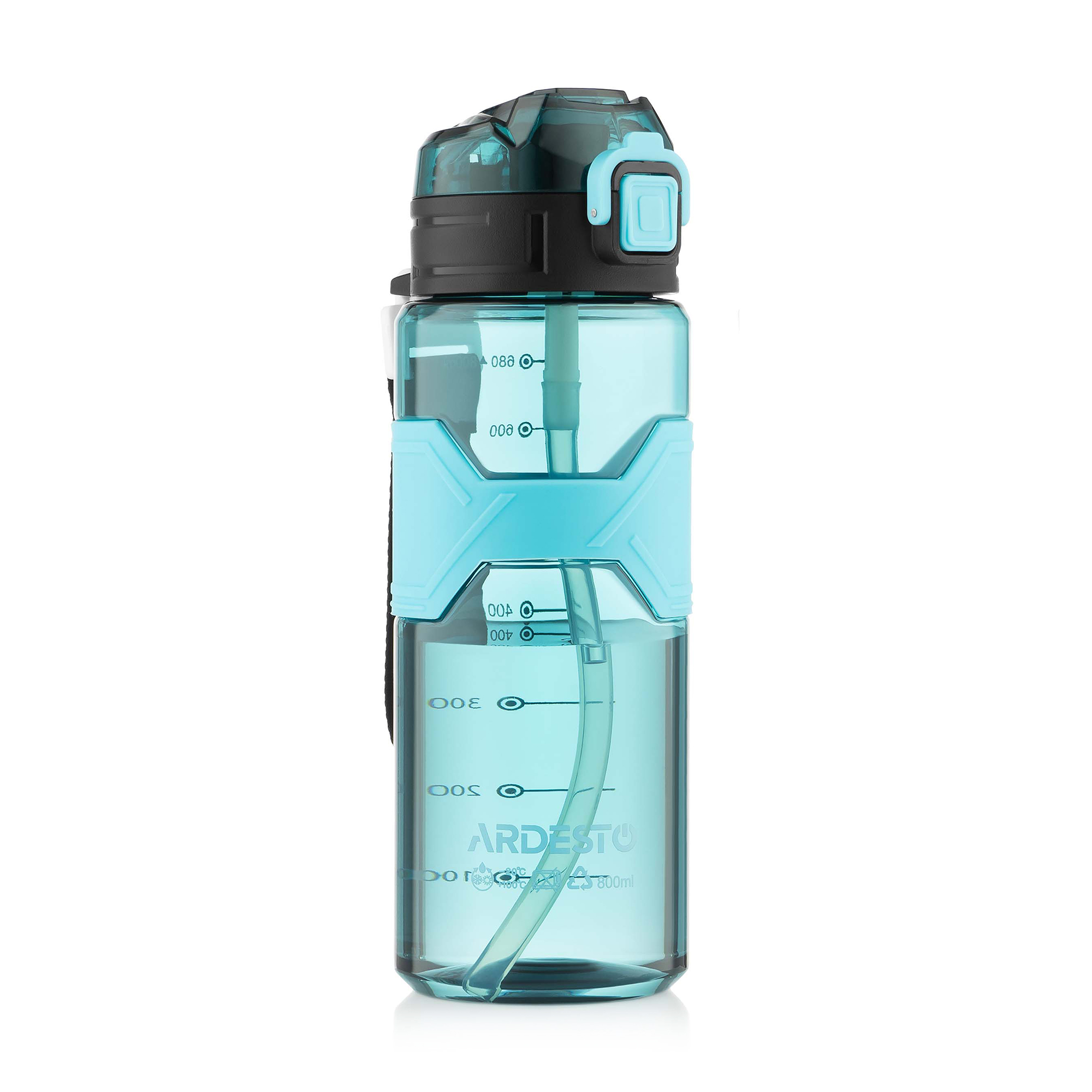 Пляшка для води Ardesto Fitness блакитна, 800 мл (AR2280EB)
